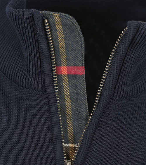 halve rits trui donkerblauw