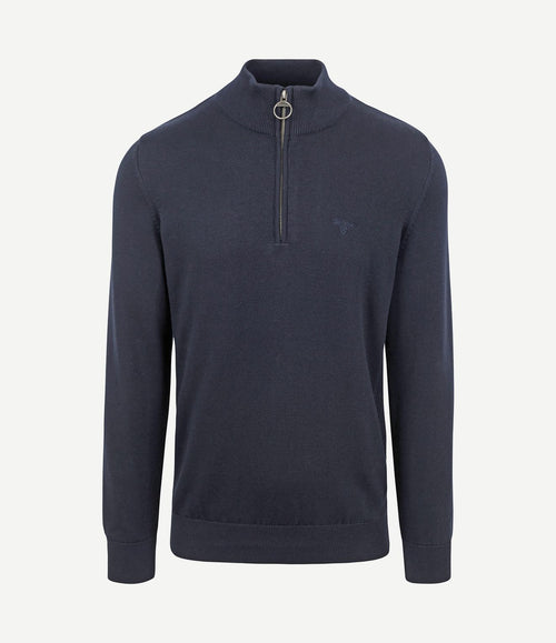 halve rits trui donkerblauw