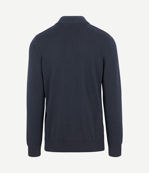 halve rits trui donkerblauw