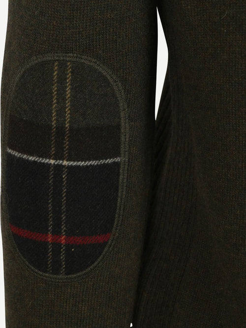 Barbour halve rits trui wol olive | Regular-fit