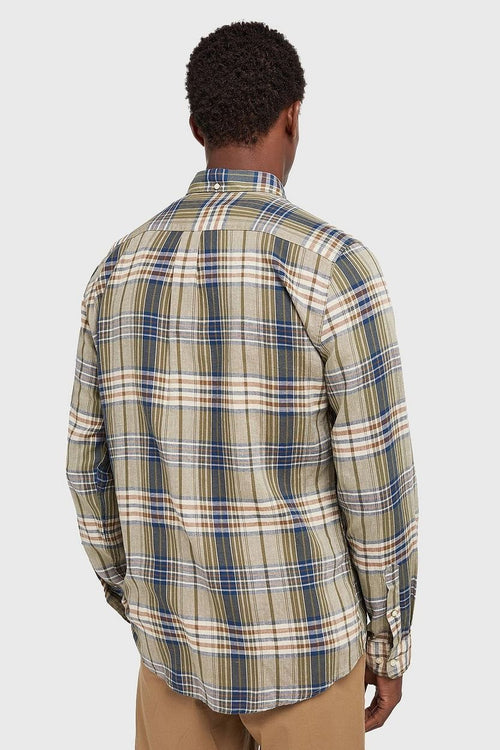 Barbour laneskin overhemd ruit groen
