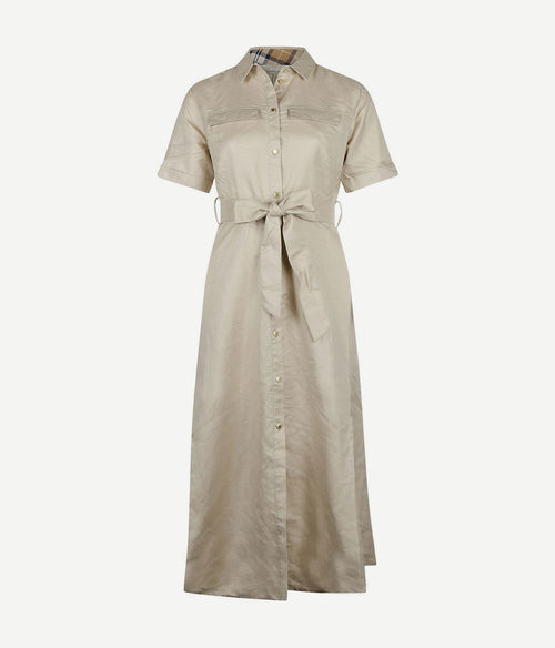 Barbour lange jurk margaret ecru | Regular-fit