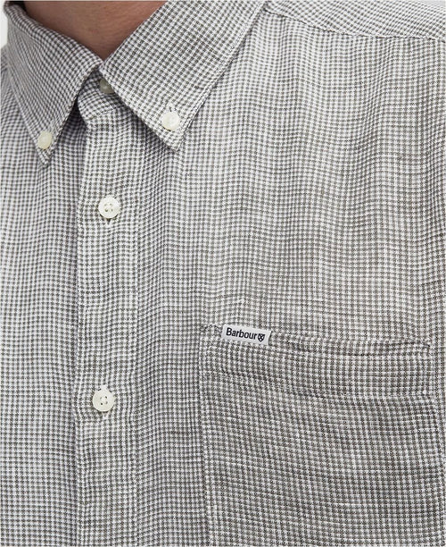 Barbour linton overhemd linnen groen