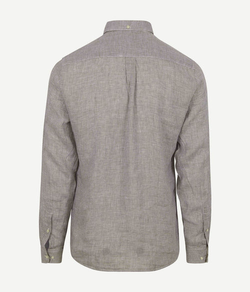 Barbour linton overhemd linnen groen