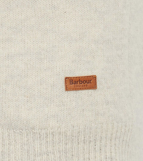 Barbour mocker trui merinowol lichtbeige | Regular-fit