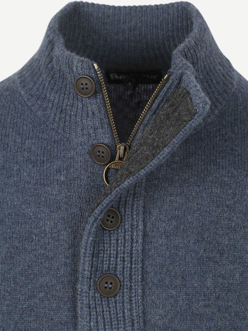 Barbour mocker trui wol indigo | Regular-fit