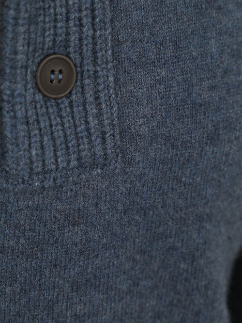 Barbour mocker trui wol indigo | Regular-fit