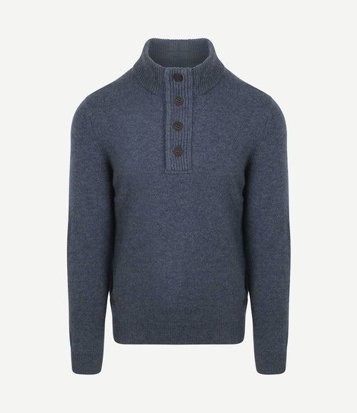 Mocker trui wol indigo