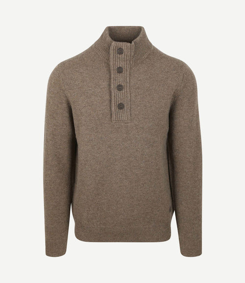 Mocker trui wol taupe