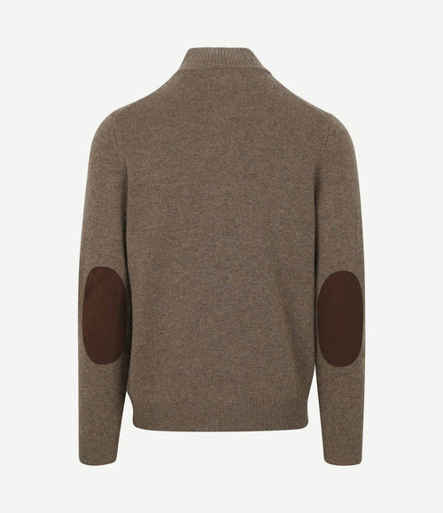 Mocker trui wol taupe