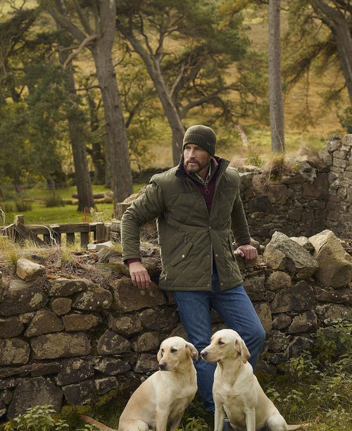 Barbour muts carlton wol donkergroen