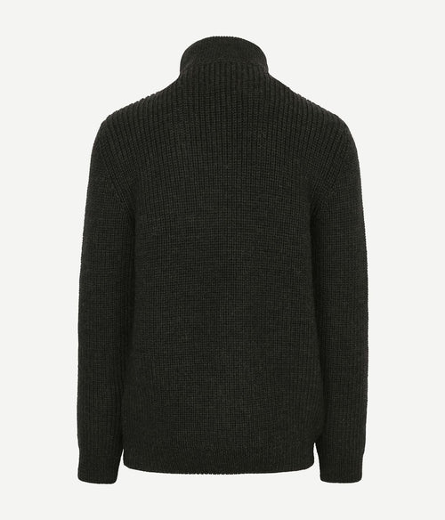 Barbour new tyne zip trui wol olijfgroen | Regular-fit