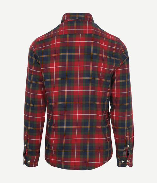 Barbour fortrose overhemd tartan rood