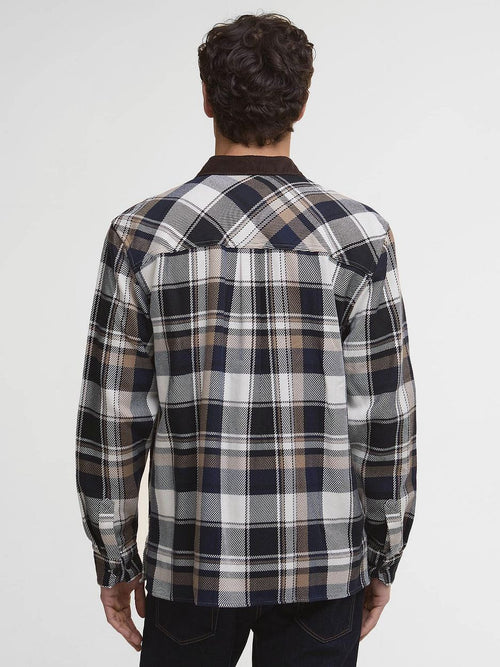 Overshirt ruit grasmoor donkerblauw
