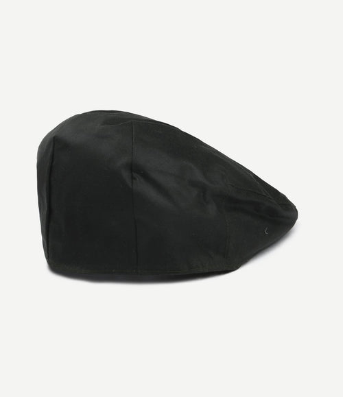 Wax flat cap donkergroen
