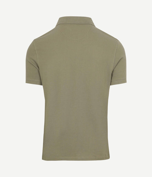 Pique polo dusty groen