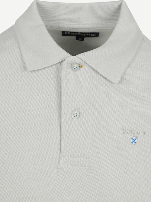 Pique polo haze blauw