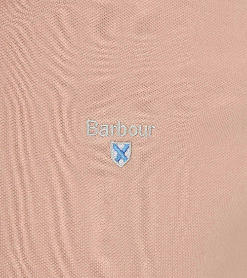 Barbour pique polo lichtroze