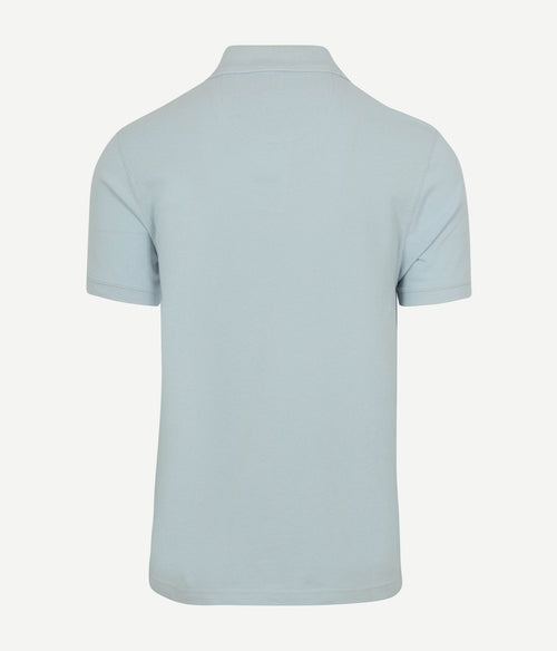 Tartan pique polo lichtblauw