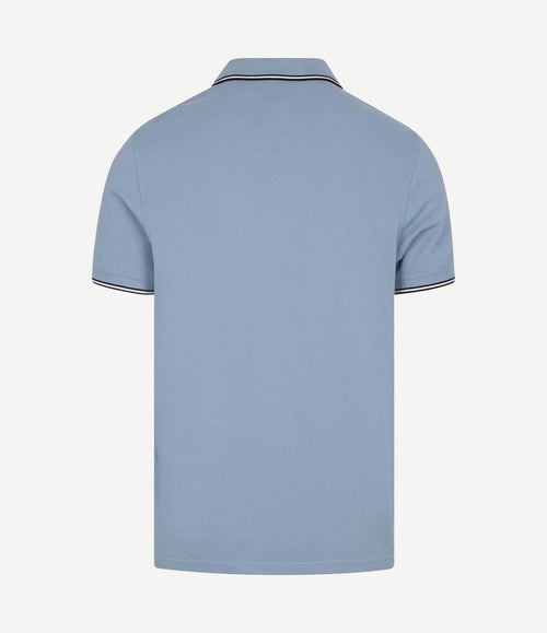 International piqué poloshirt evan tipped blauw