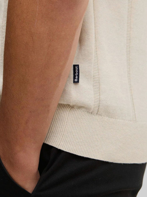 Wellburn knitted polo ecru