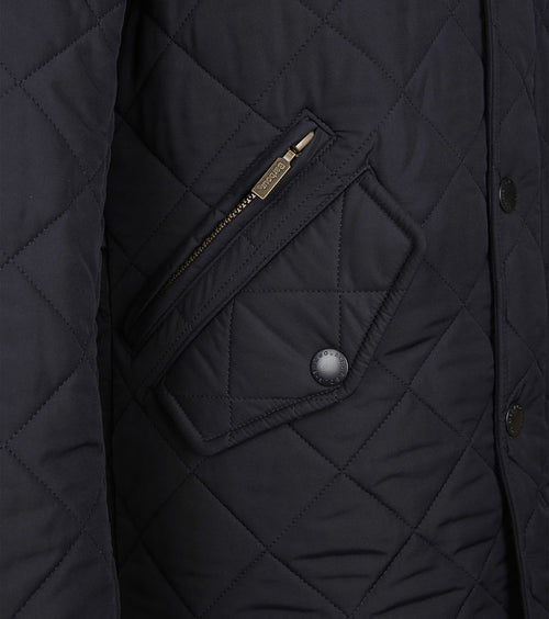 Quilted jas powell donkerblauw