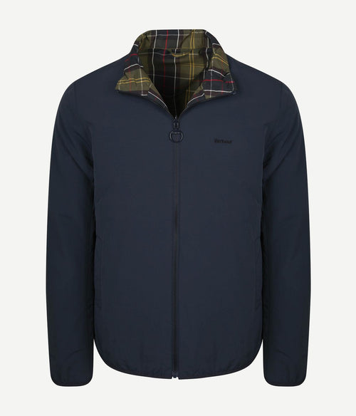 Reversible korbel jas donkerblauw