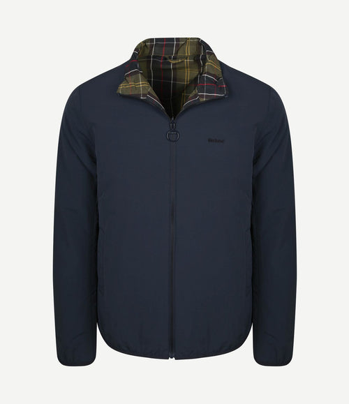 Reversible korbel jas donkerblauw