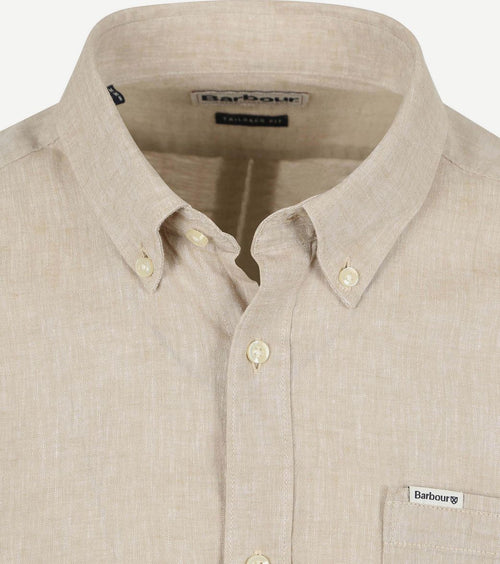 Barbour shirt nelson tailored stone beige