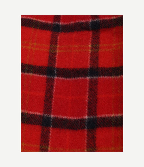 Sjaal tartan lamswol rood