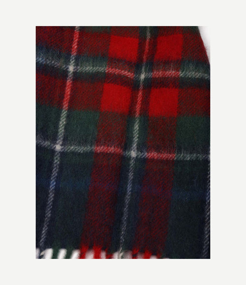 Sjaal tartan wool cashmere donkerblauw