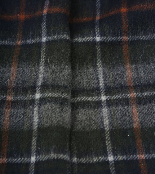 Barbour sjaal tartan lamswol grijs
