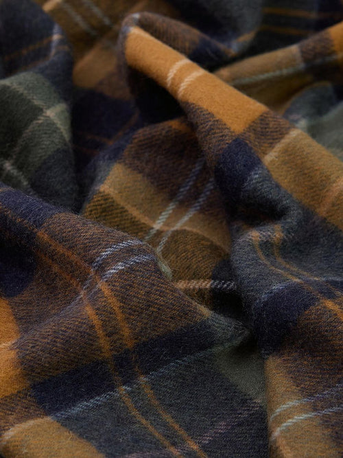 Sjaal patchwork tartan geel