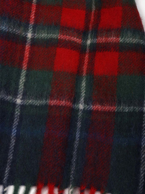 Sjaal tartan wool cashmere donkerblauw