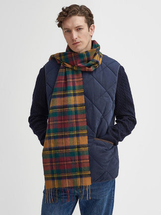Barbour sjaal new check tartan goud Barbour sjaal new check tartan goud