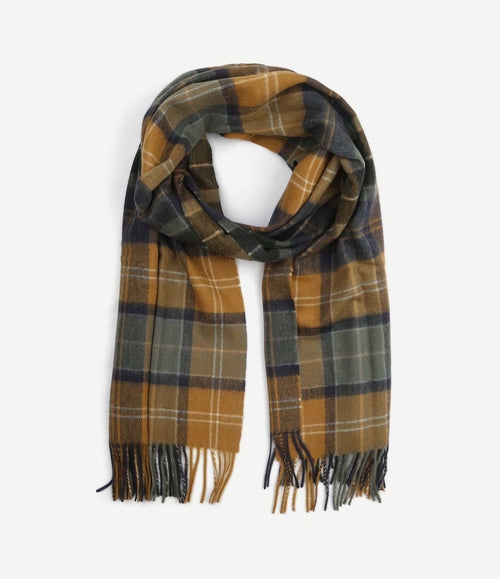 Sjaal patchwork tartan geel