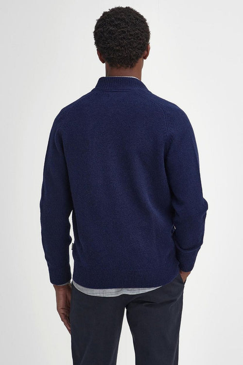 Barbour talder zip vest wol donkerblauw | Regular-fit