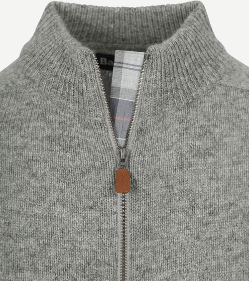 Barbour talder zip vest wol grijs | Regular-fit