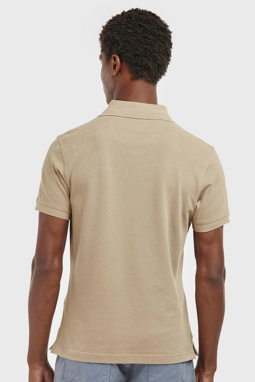Barbour tartan pique polo beige