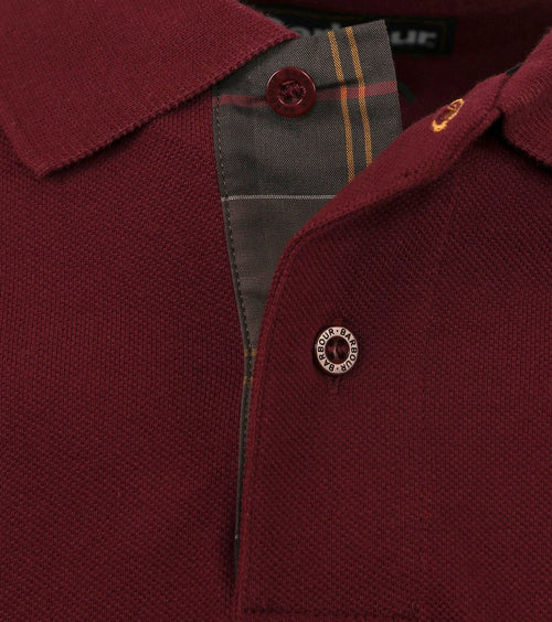 Barbour tartan pique polo bordeaux