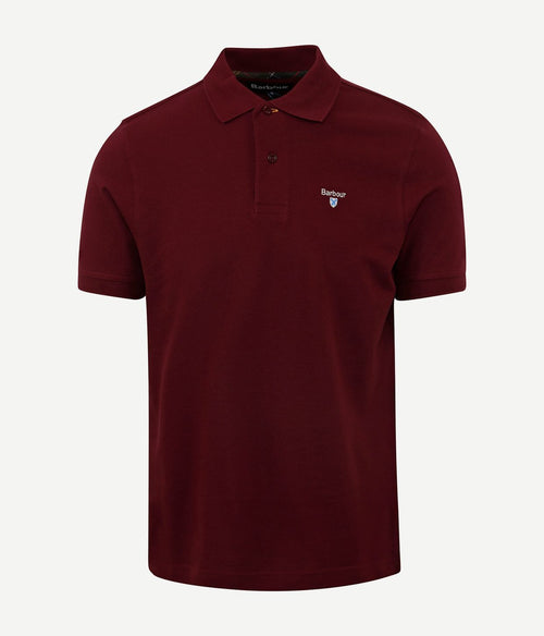 Barbour tartan pique polo bordeaux