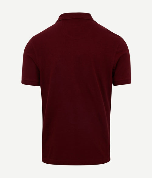 Barbour tartan pique polo bordeaux