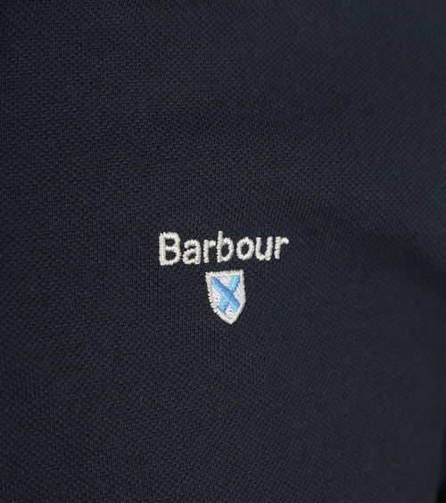 Barbour tartan pique polo donkerblauw