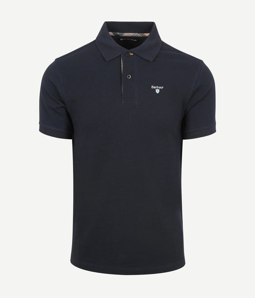 Barbour tartan pique polo donkerblauw