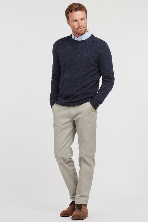Barbour tisbury trui wolmix donkerblauw | Regular-fit