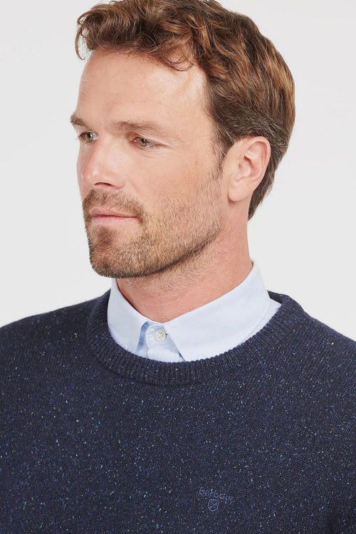Barbour tisbury trui wolmix donkerblauw | Regular-fit