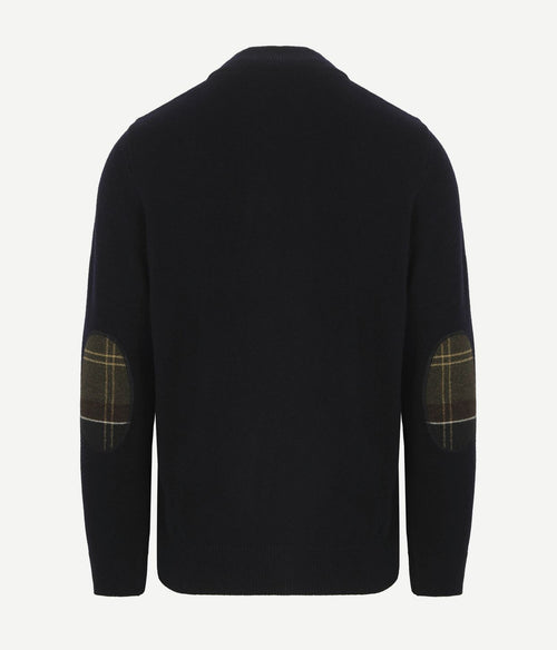 Barbour halve rits trui donkerblauw | Regular-fit