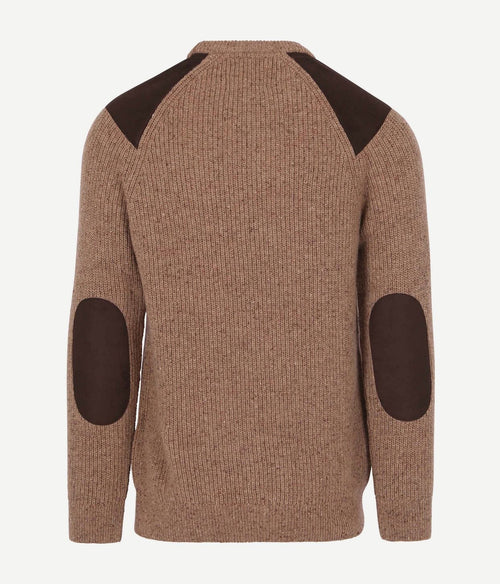 Barbour trui raisthorpe lamswol beige | Regular-fit