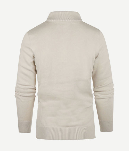 Barbour trui halve rits ecru | Regular-fit
