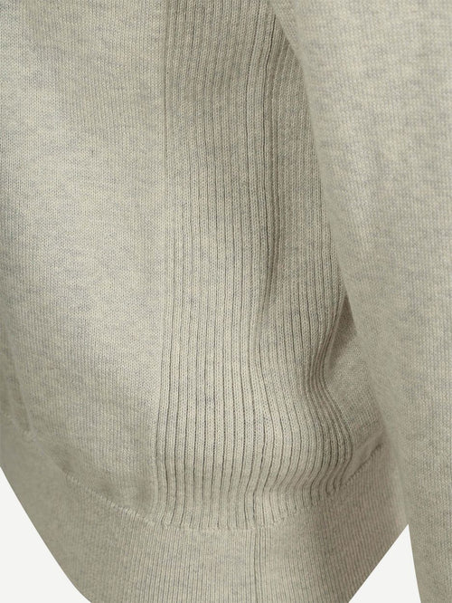 Trui halve rits greige